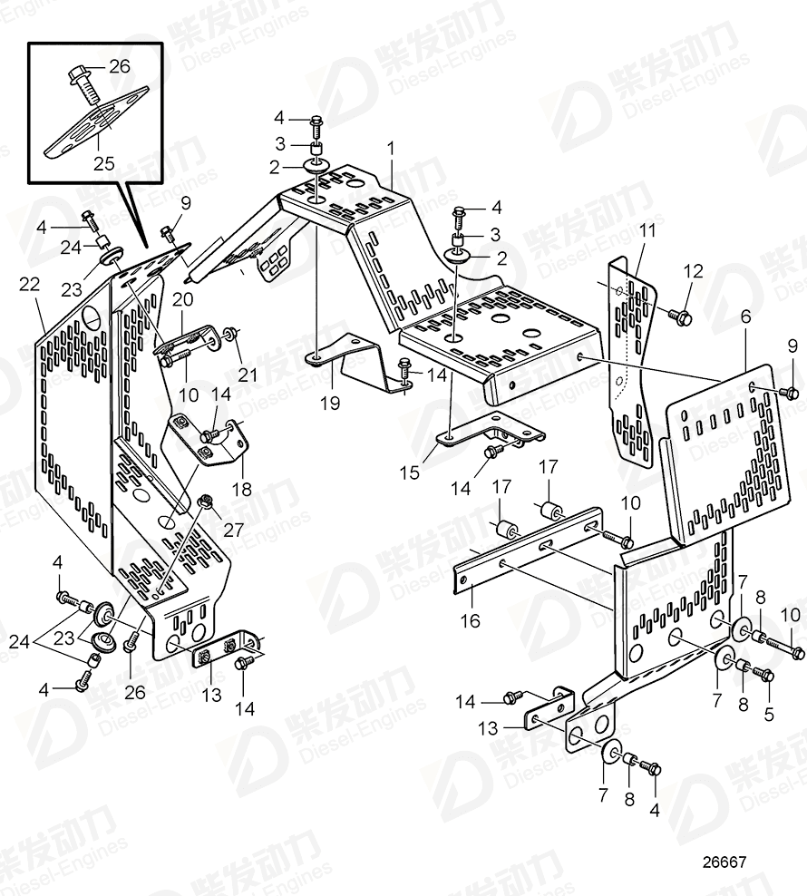 volvo penta Bracket 23065528 Drawing volvo penta Bracket 23065528 Drawing